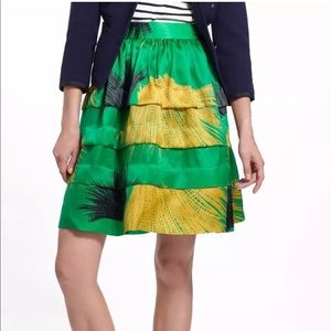 Anthropologie Sariah Tiered Silk Skirt